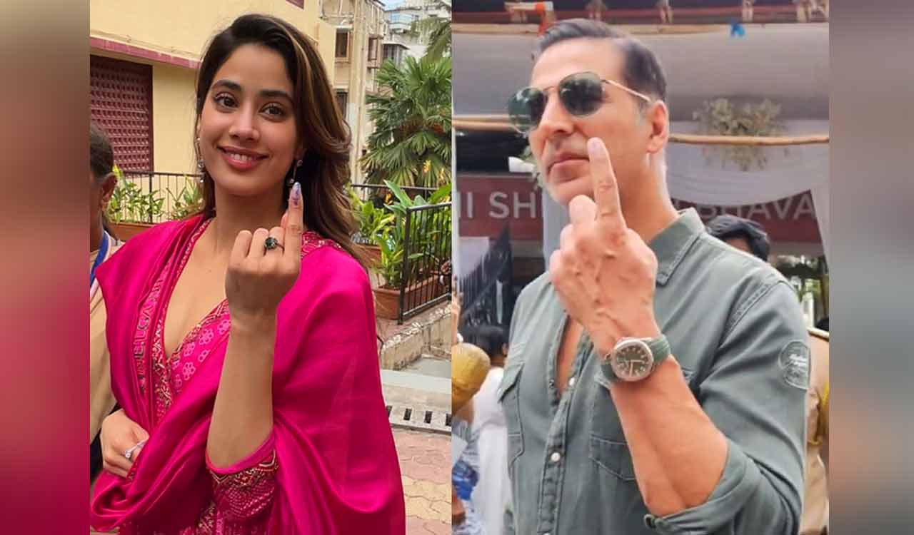 LS Polls: Akshay Kumar, Janhvi Kapoor among early voters in Mumbai