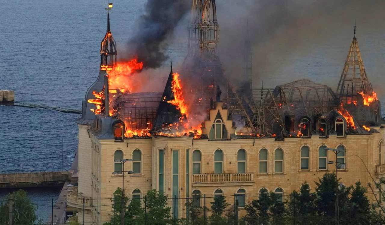 Odesa Russian missile strike kills 5, engulfs ‘Harry Potter castle’