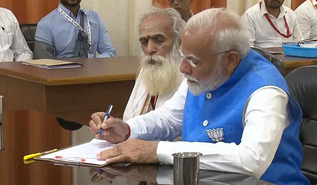 PM Modi files nomination from Varanasi for a third win
