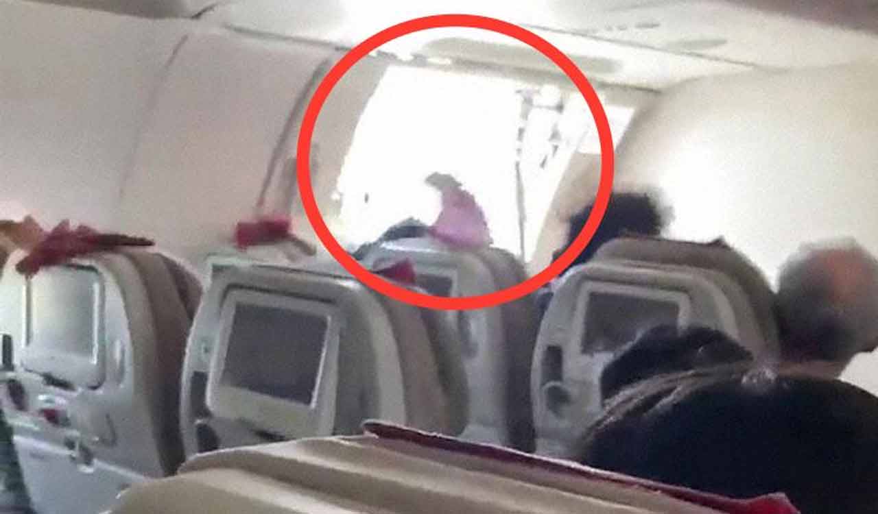 RGIA police issues notice to passenger for attempting to open aircraft door mid-air