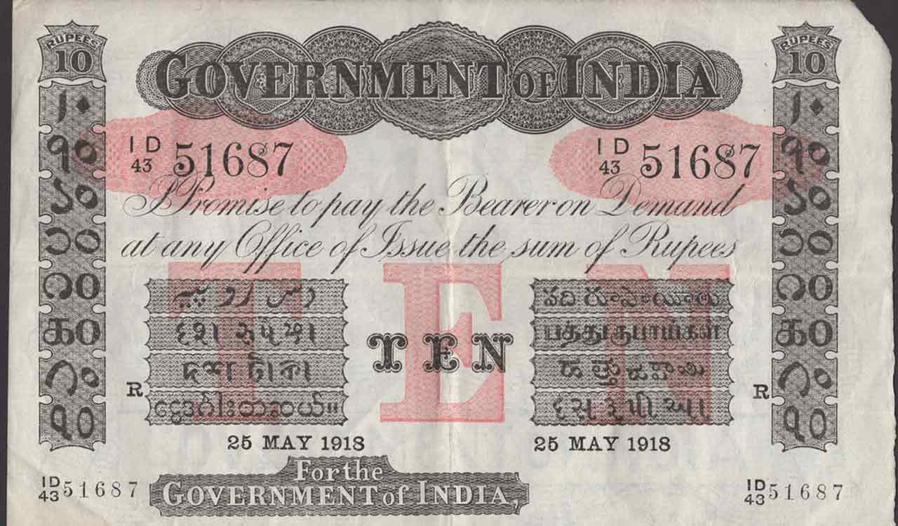 Rare Rs 10 notes from 1918 shipwreck to be auctioned