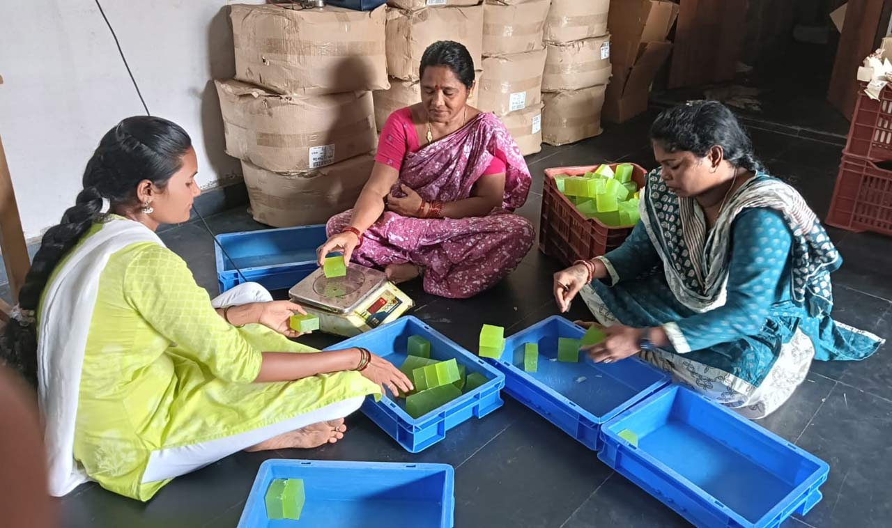 Tribal women from Bhadrachalam make profits from soap making