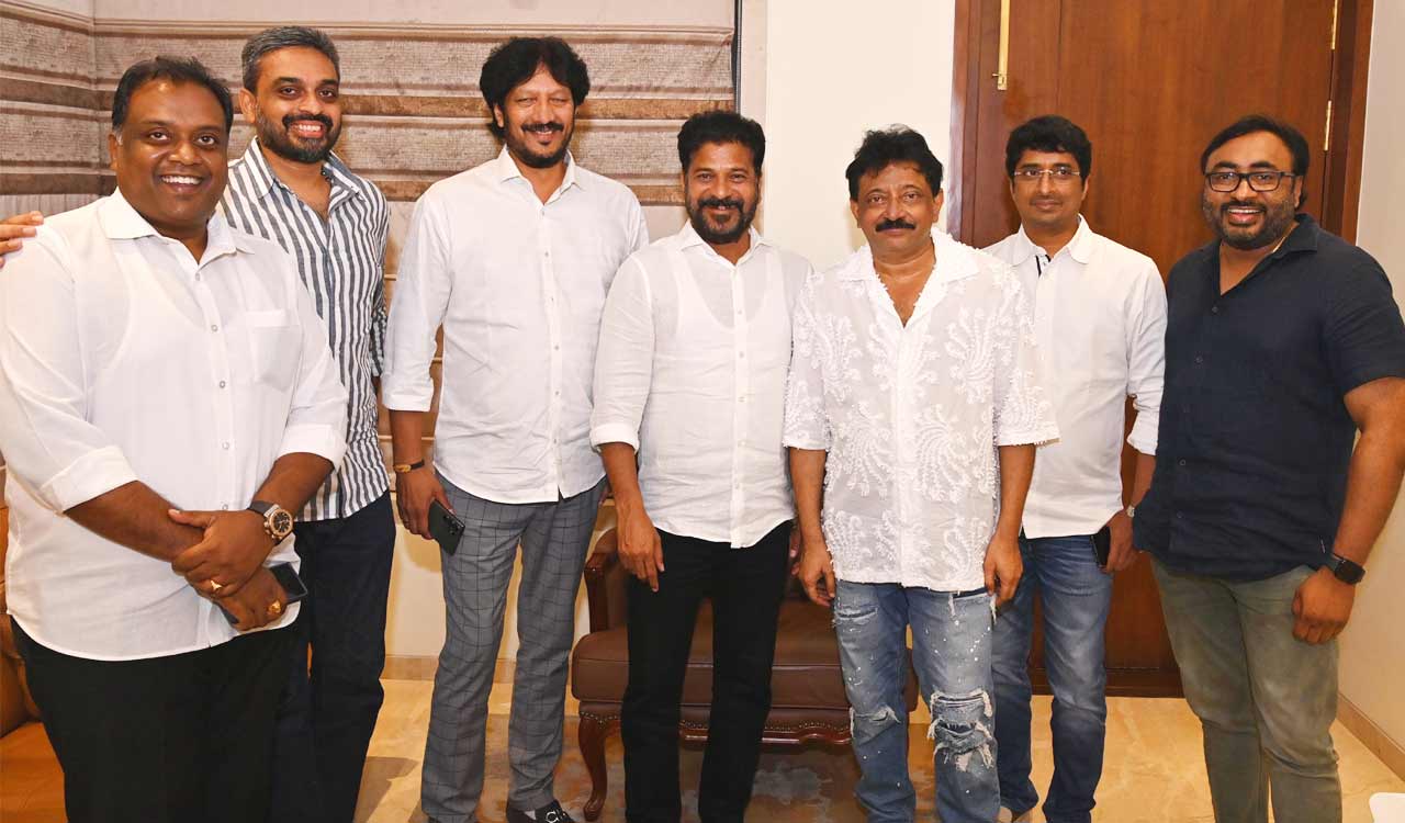 Telangana CM Revanth Reddy Meets Filmmakers Ram Gopal Varma, Anil ...