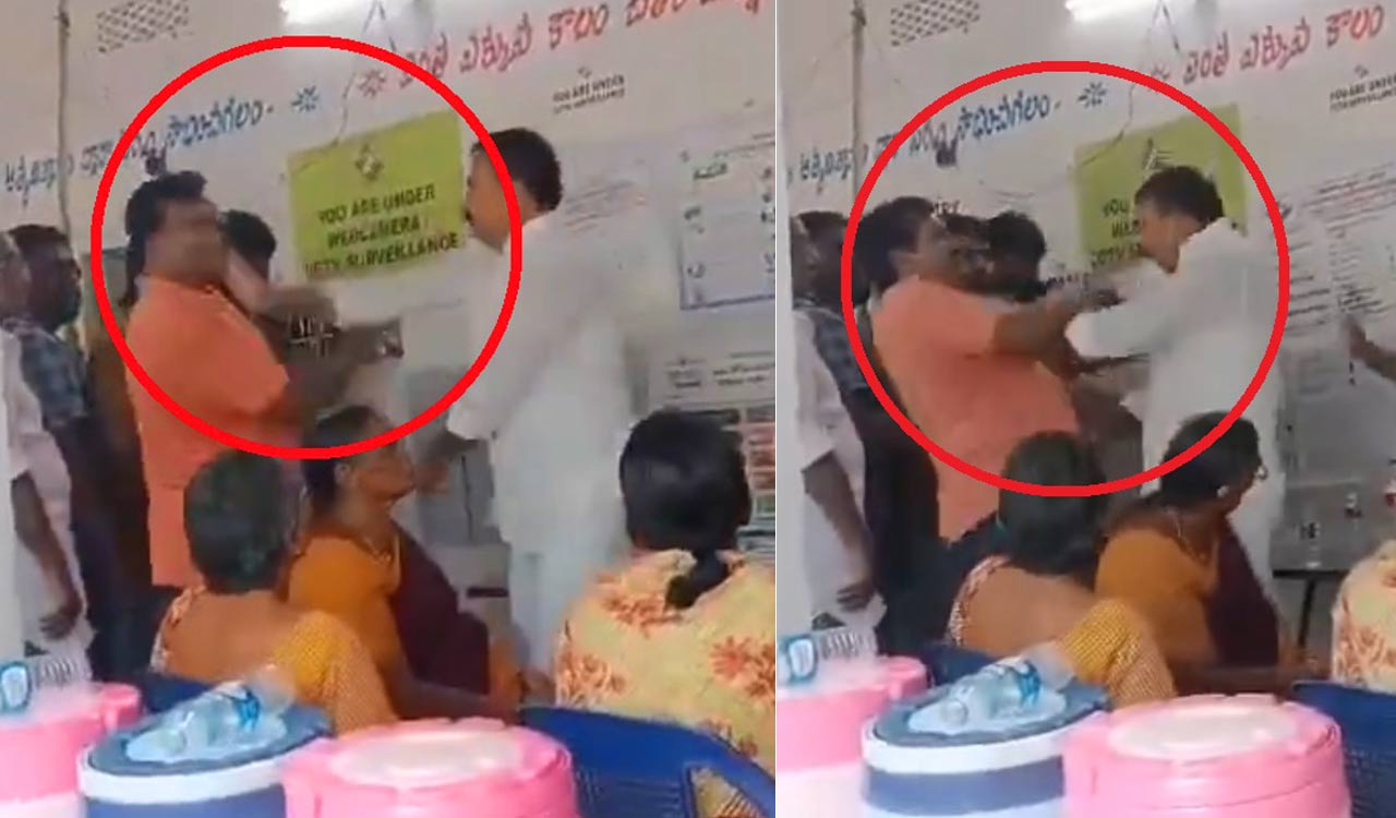 Watch: YSRCP MLA A Siva Kumar slaps voter, gets slapped back