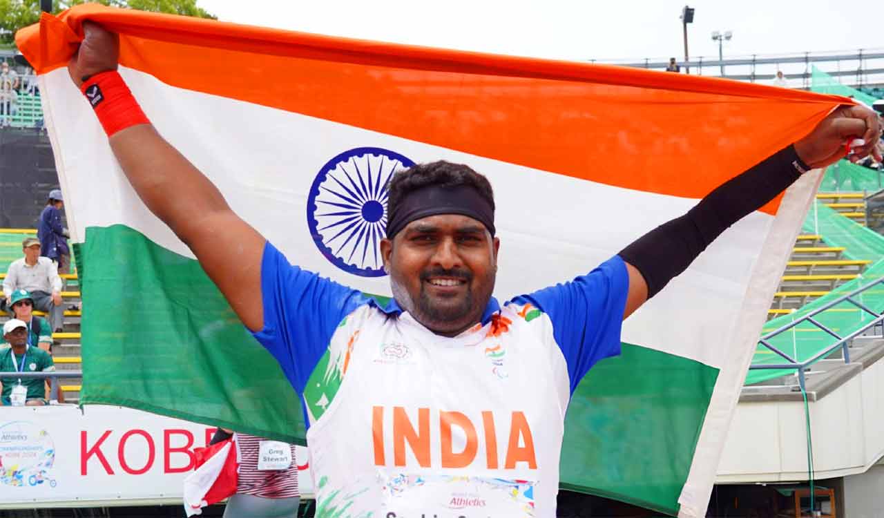 World Para-Athletics: Sachin Khilari wins gold in Men’s Shot Put F46, sets Asian record