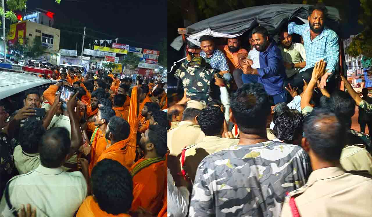 Youth wields knife, disrupts Hanuman rally in Karimnagar