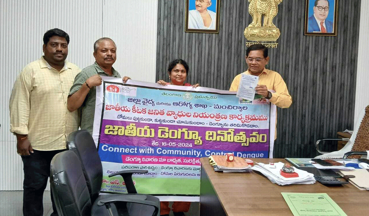 Publicity material on dengue fever released in Mancherial