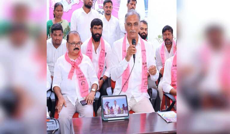 Harish Rao asks Rahul Gandhi to apologize for lying