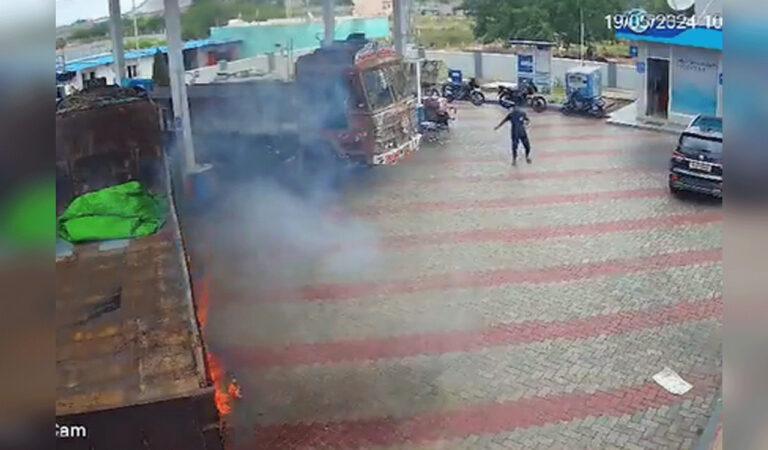 Swift action averts disaster as fire erupts at Nayara petrol bunk
