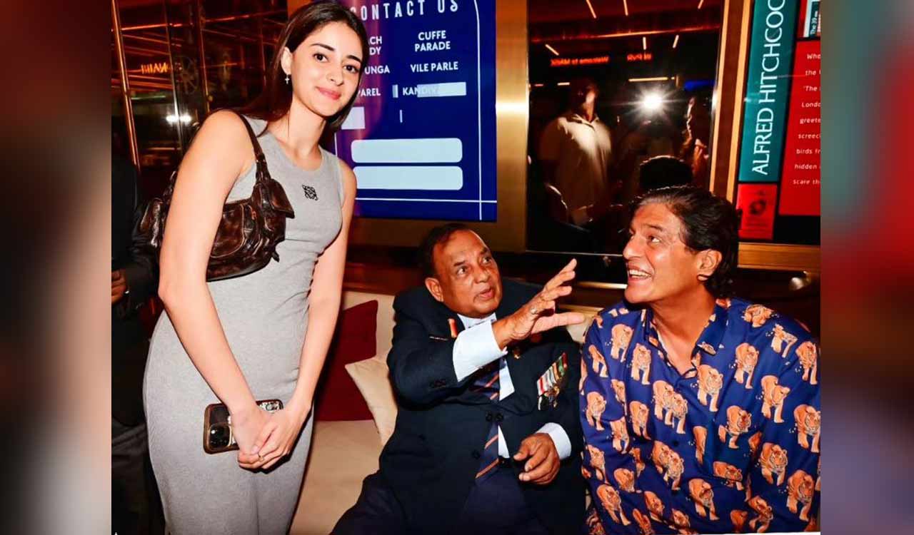 Ananya Panday, Chunky meet ‘real Chandu Champion’ Murlikant Petkar