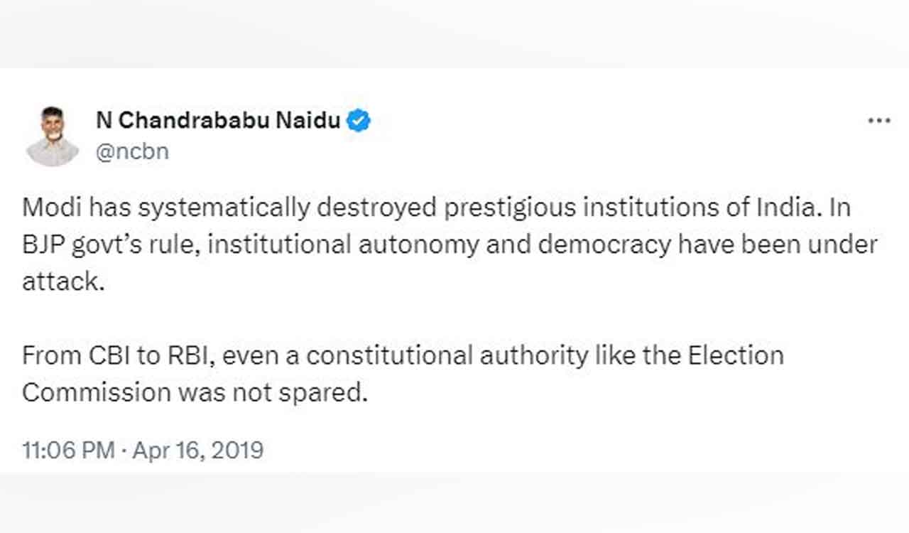 Chandrababu Naidu’s old criticisms of Modi resurface online