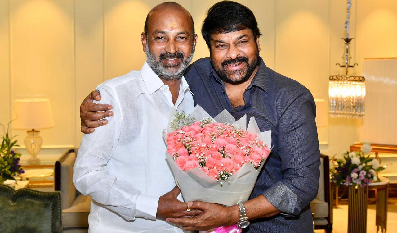 Chiranjeevi meets MoS Bandi Sanjay Kumar