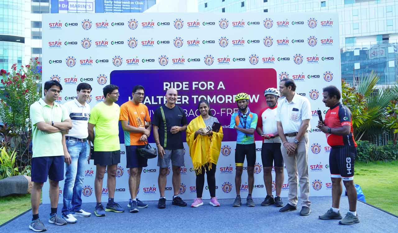 Cycle rally organised in Hyderabad to mark World Bicycle Day, No Tobacco Day