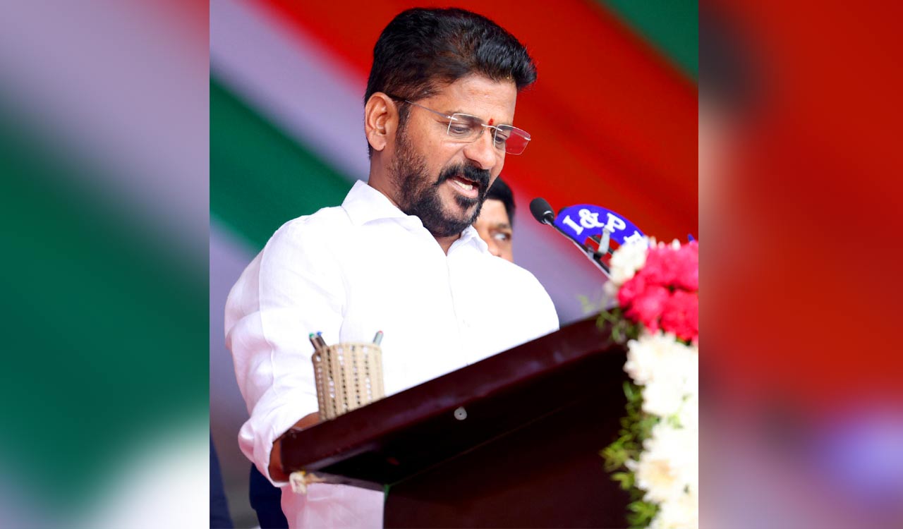 Telangana CM honors police officers with medals