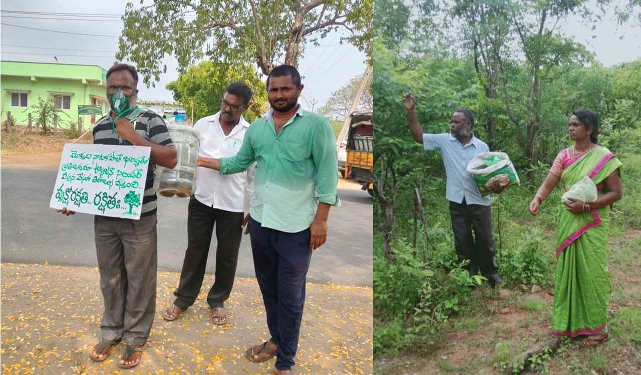 Electrician’s love for nature helps to spread greenery in Khammam