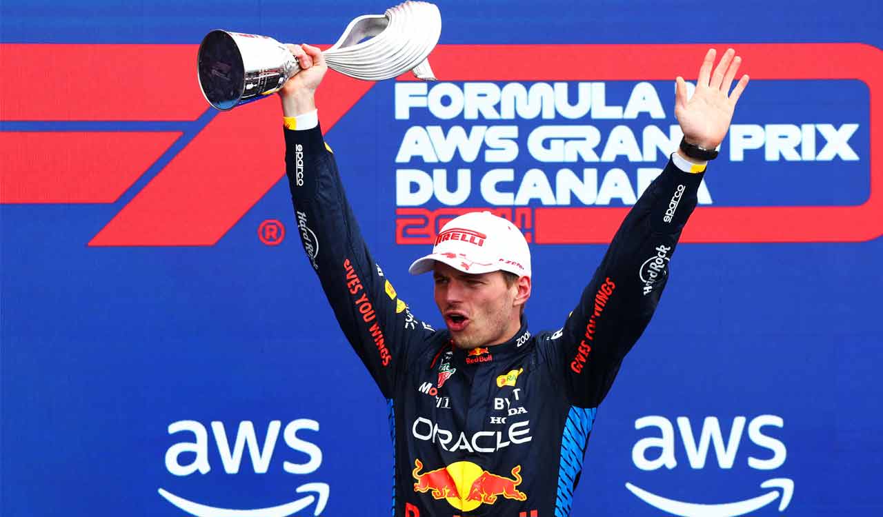 F1: Max Verstappen triumphs in wet-dry Canadian GP