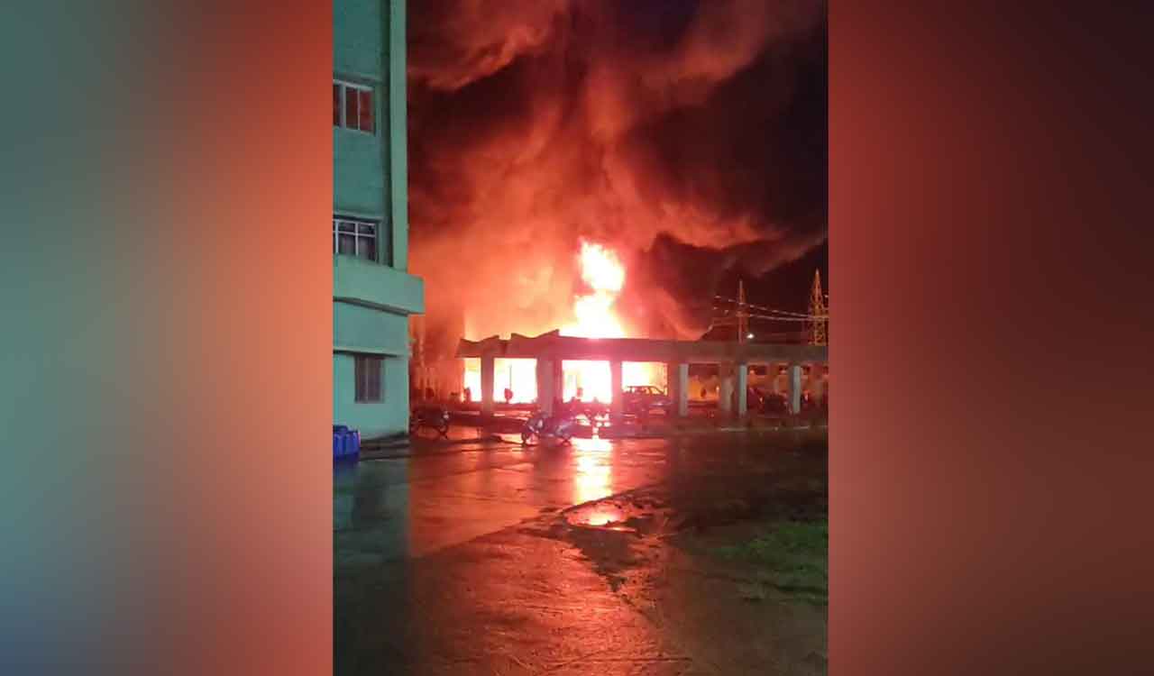 Fire breaks out at BTPS in Kothagudem as lightning strikes transformer