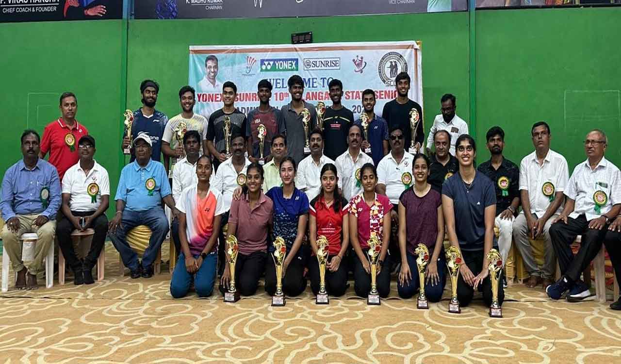 Four-day-long State-level Badminton Competition Ends In Mancherial ...