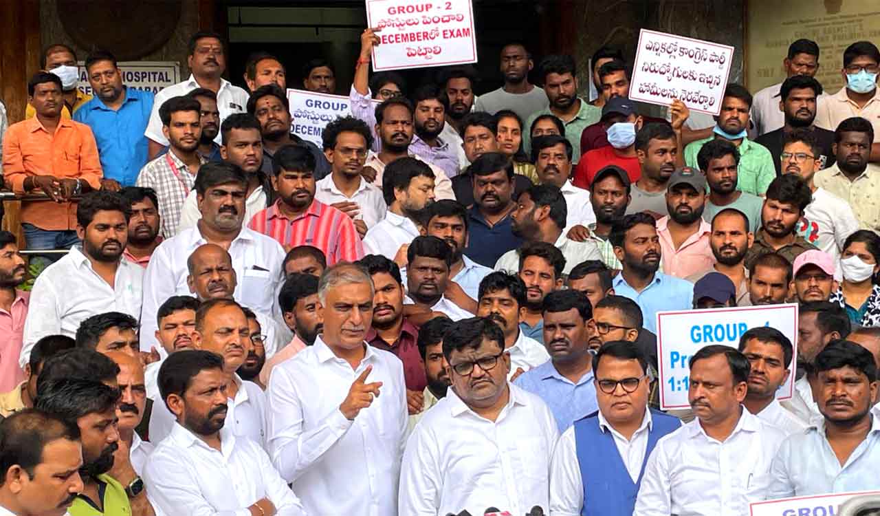 Harish Rao criticizes Congress govt for unfulfilled assurances to unemployed youth
