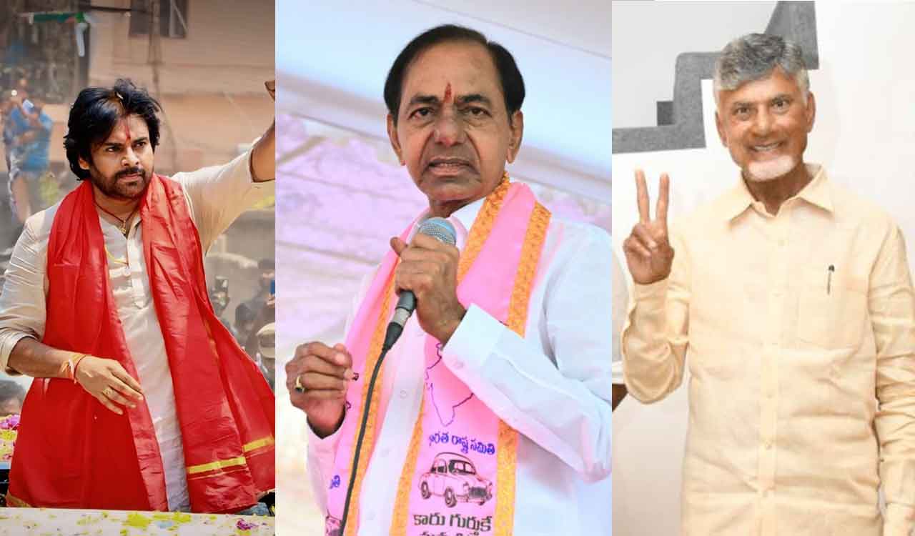 KCR, KTR congratulate Chandrababu Naidu, Pawan Kalyan on their win in AP