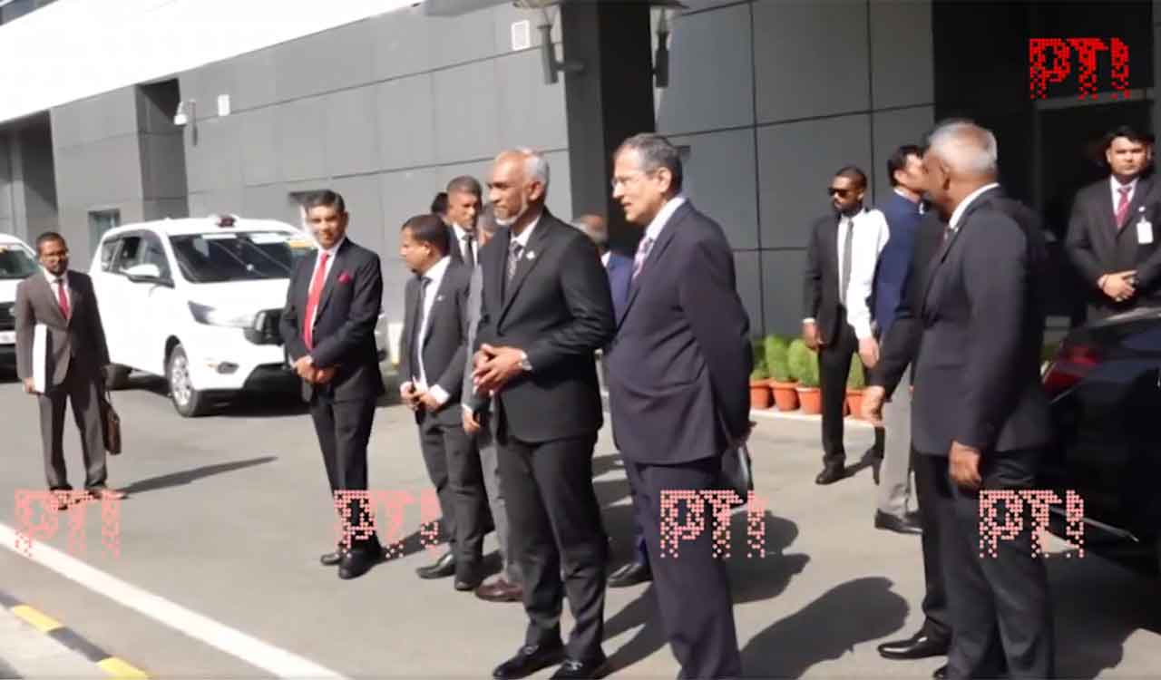 Maldives President Muizzu lands in Delhi to attend Modi’s oath taking ceremony