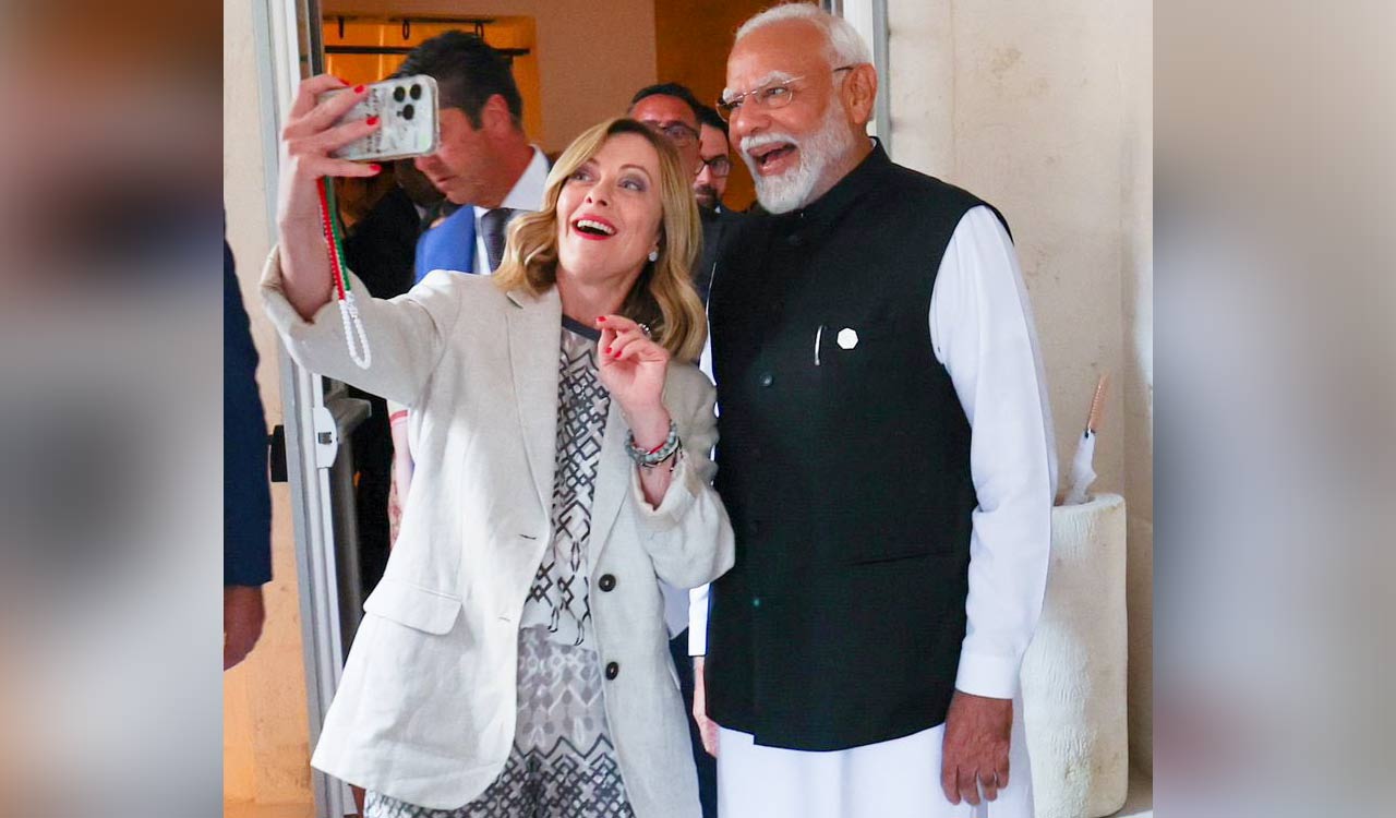 ‘Melodi’ moment again: Italian PM Meloni takes selfie with PM Modi at G7 Summit
