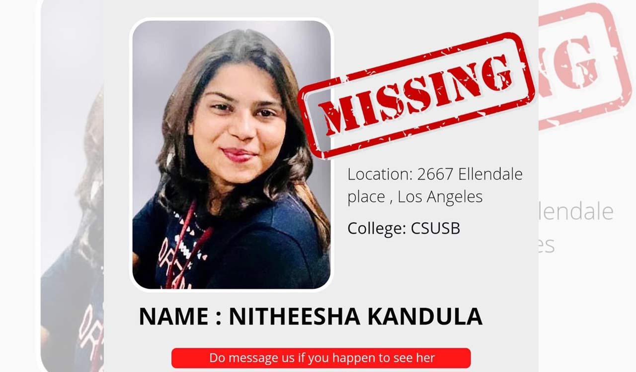 Girl student from Hyderabad goes missing in US