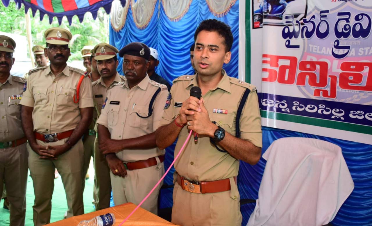 Sircilla SP asks parents not to encourage minor driving