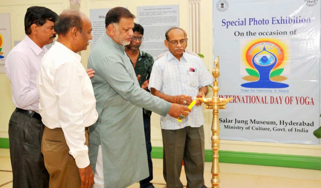 Special photo exhibition on International Day of Yoga at Salar Jung Museum