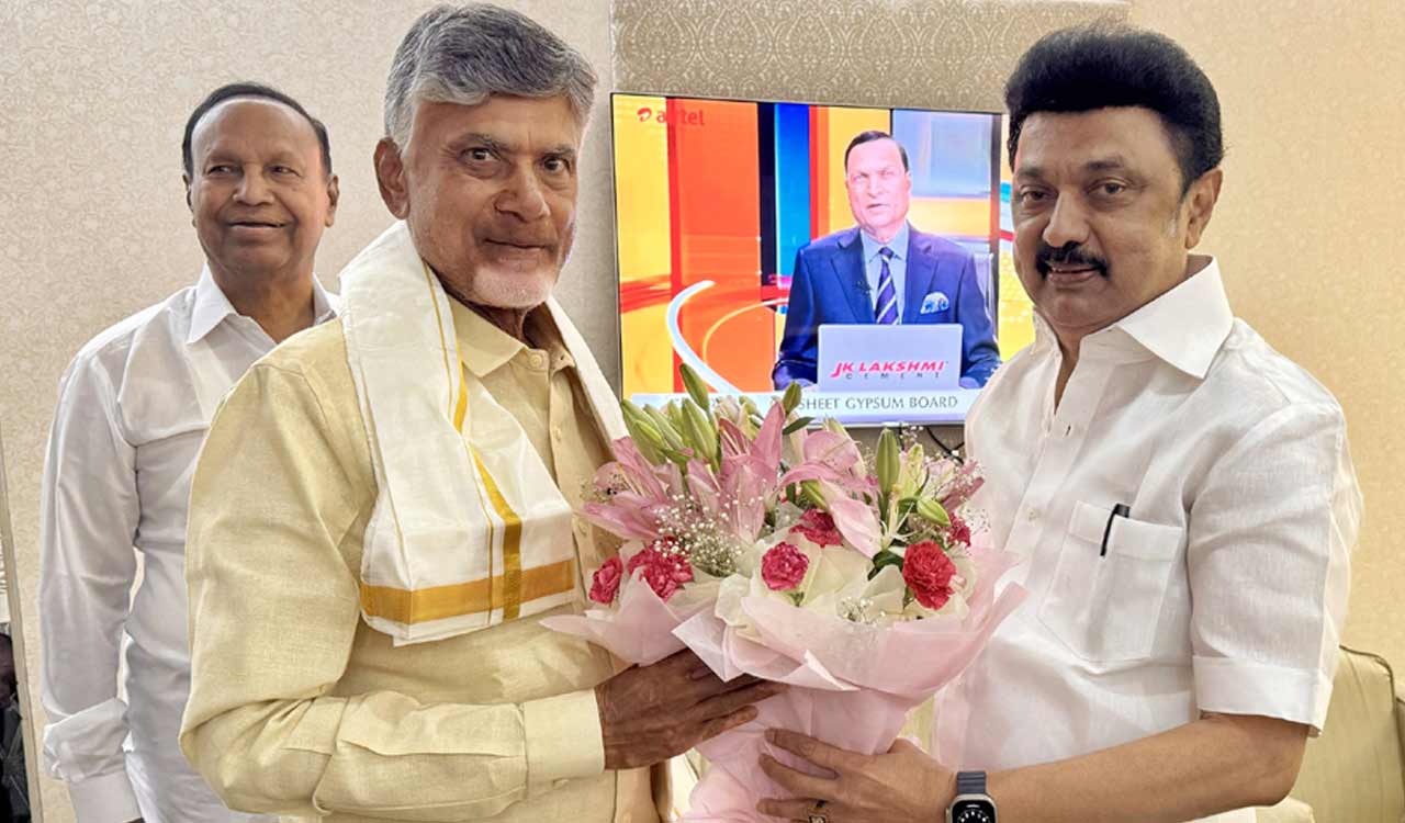 Lok Sabha 2024 results: Tamil Nadu CM Stalin meets TDP chief Naidu at Delhi airport