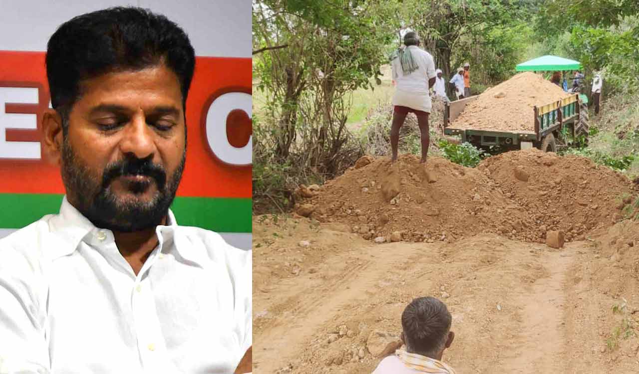 Telangana: In CM Revanth Reddy’s constituency, villagers forced to lay road on their own