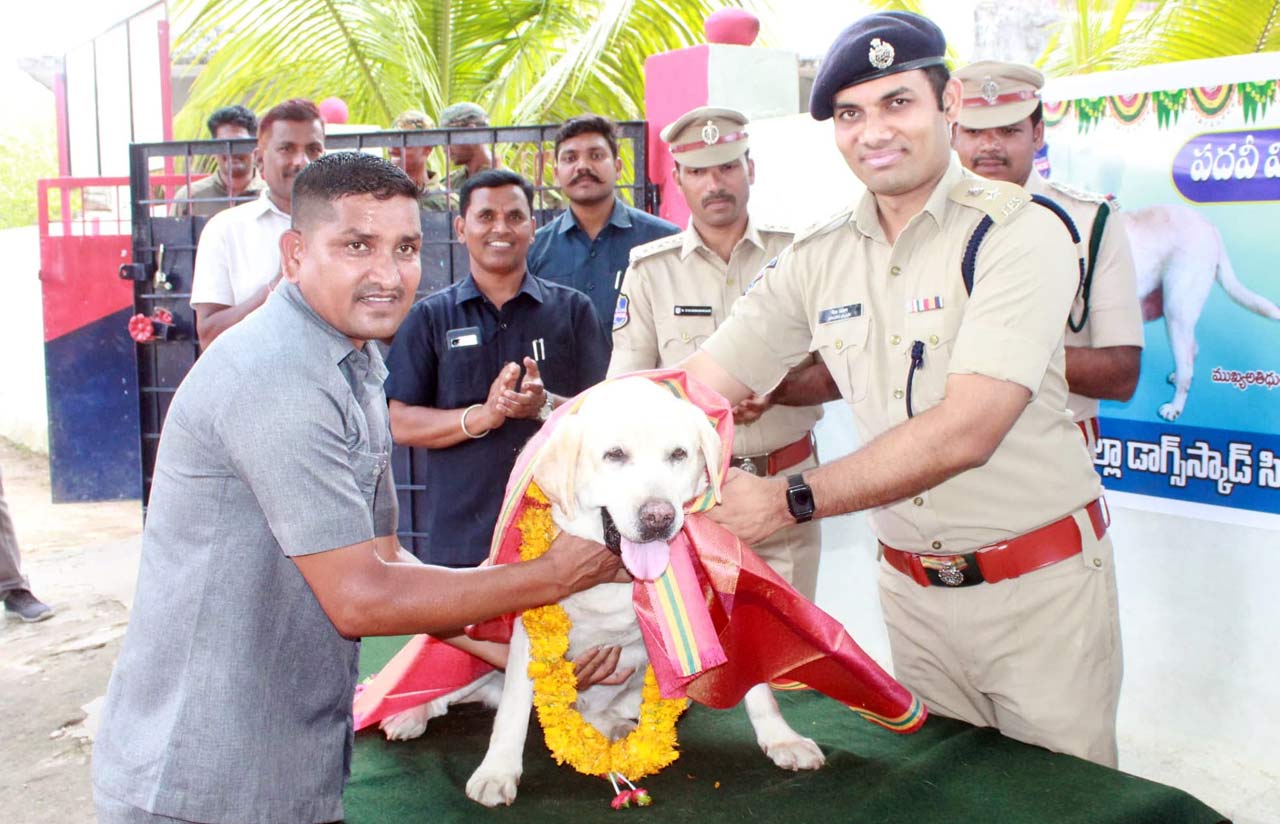 Adilabad: Thara retires after 12 years of sniffing out bombs