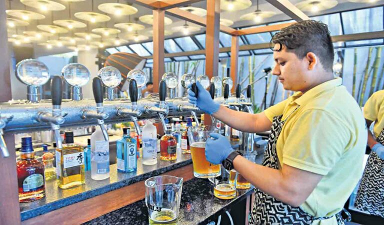 Enjoy freshly brewed beer straight from tap