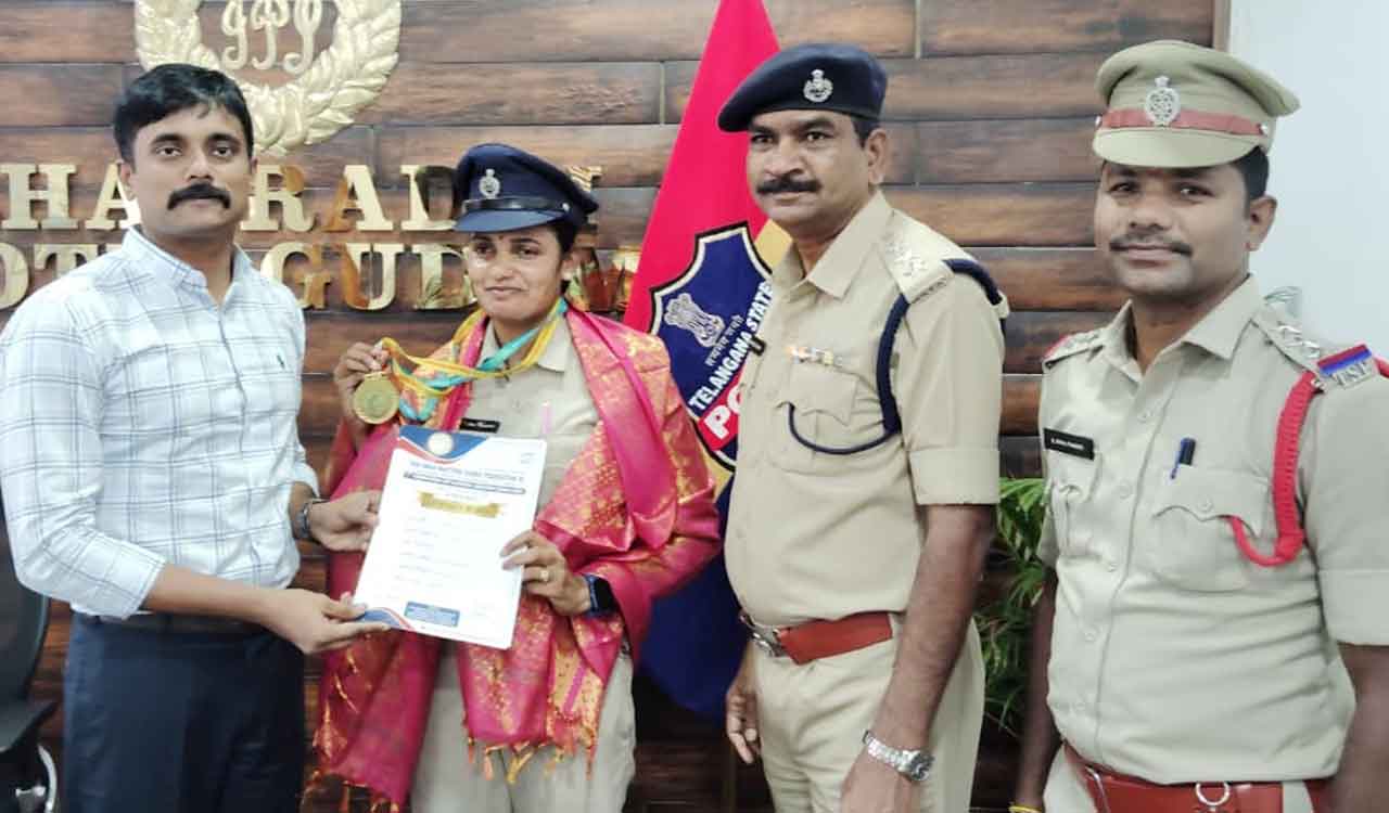 Woman constable in Kothagudem wins two gold medals in athletics