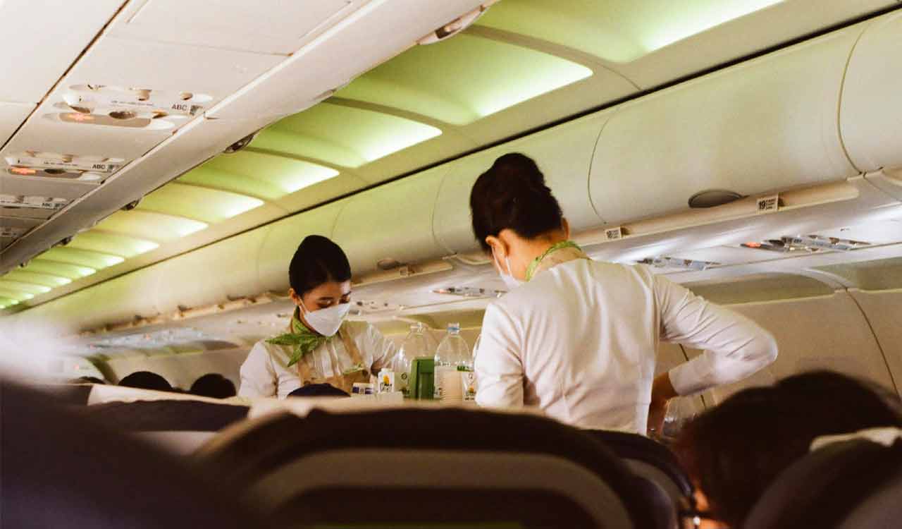Woman passenger bites airline staff, booked