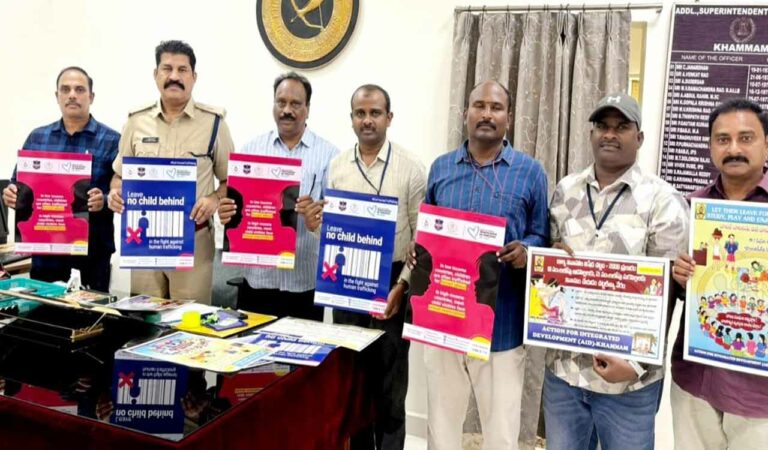 Additional DCP (Admin) Naresh Kumar released publicity posters prepared by Action for Integrated Development (AID) and the district police’ anti-human trafficking unit against human trafficking here on Monday marking the World Day Against Trafficking in Persons that falls on July 30.