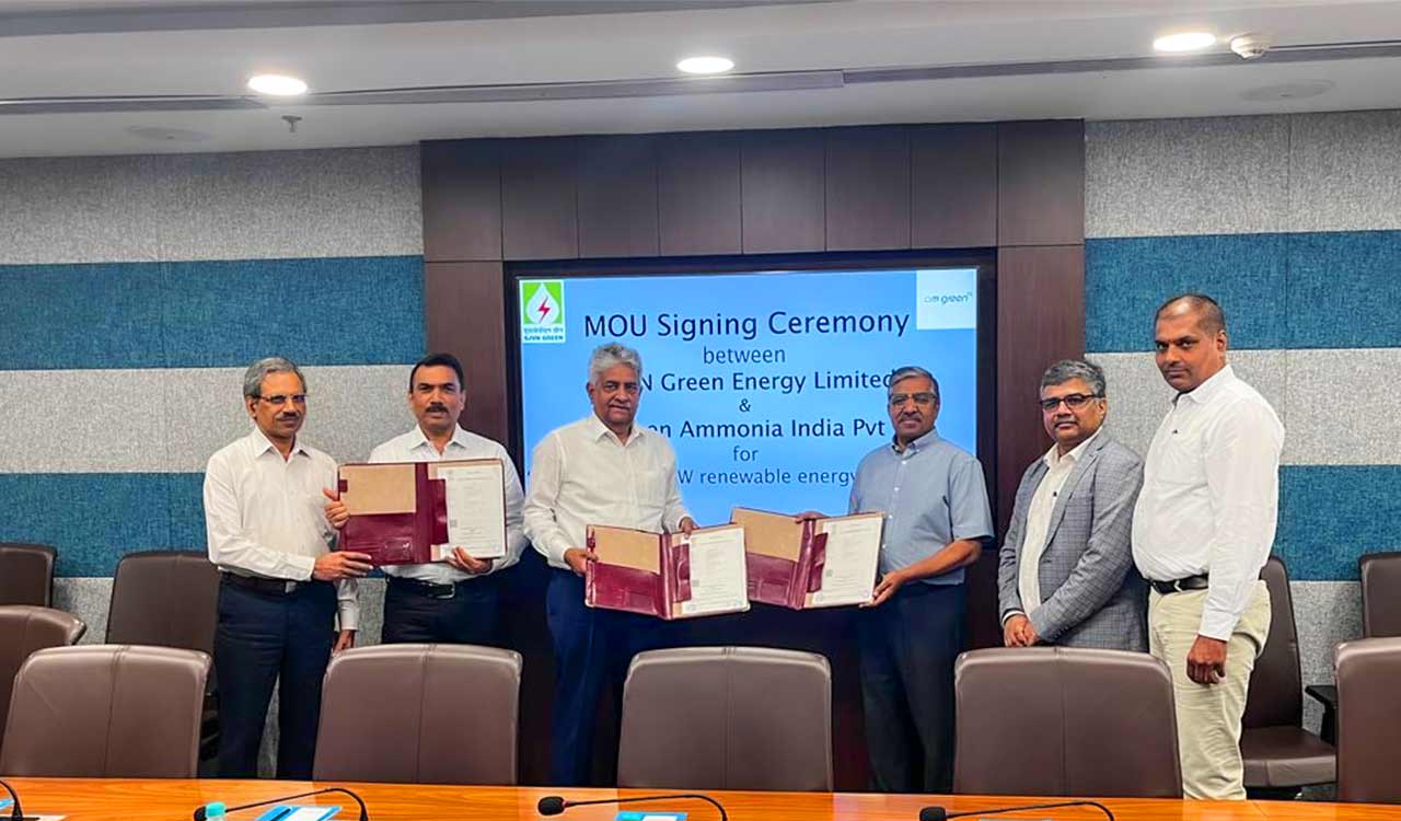 AM Green MoU with SJVN Green Energy