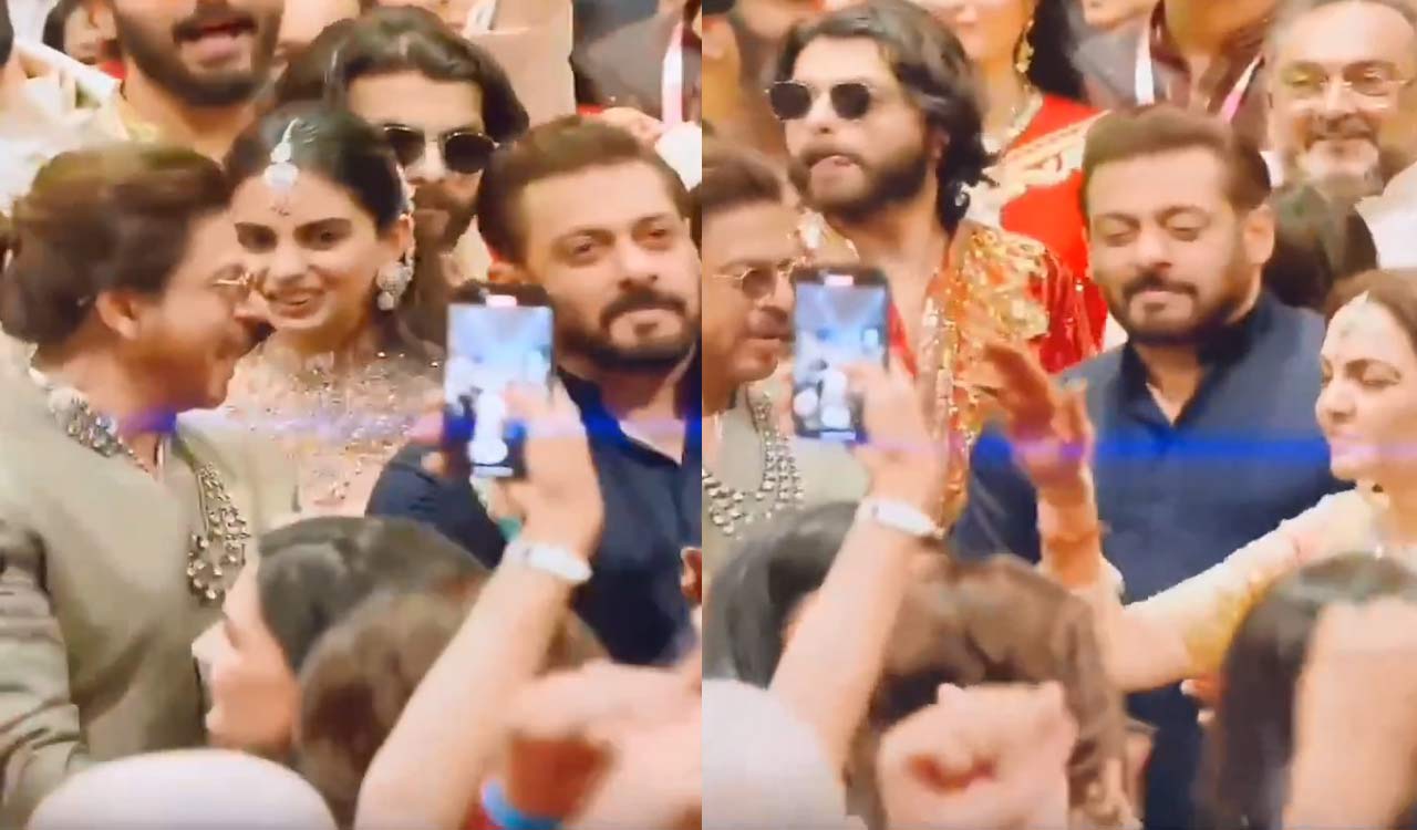 Anant-Radhika wedding: SRK, Salman dance to “Bhangra Paale” from “Karan Arjun”