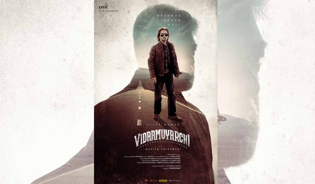 Action King Arjun’s dynamic first look in Ajith’s ‘Vidamuyarchi’ is out