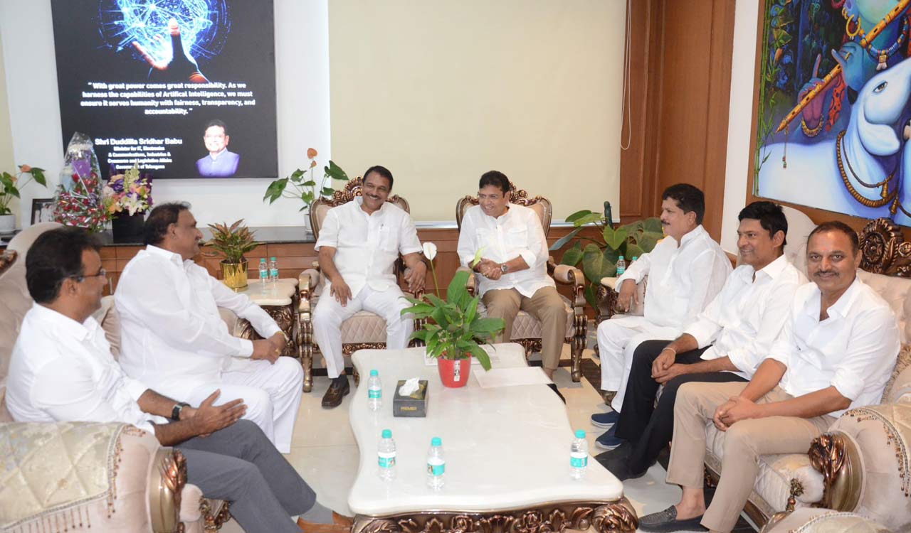 BRS legislators meet Minister Sridhar Babu