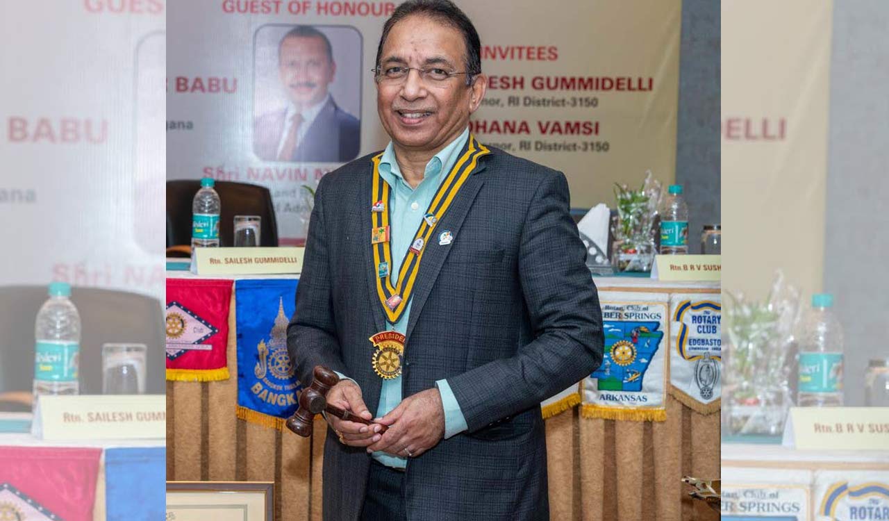 BVR Susheel Kumar is the new president of Rotary Club of Hyderabad ...