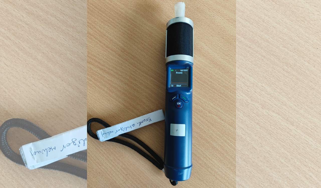 Man who fled with breathalyzer in Hyderabad nabbed, device recovered from him