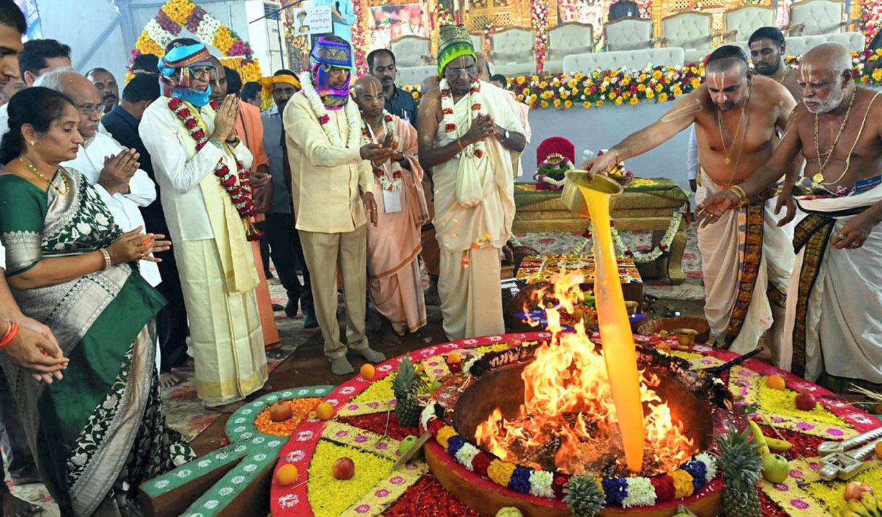 Andhra Pradesh: Naidu lays foundation for ‘Gokula Kshetram’