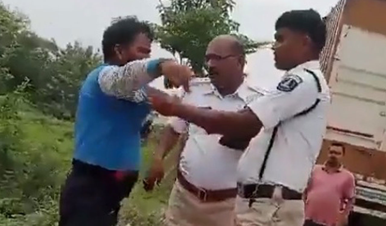 Telangana police initiates action against traffic SI in truck driver assault and abuse case