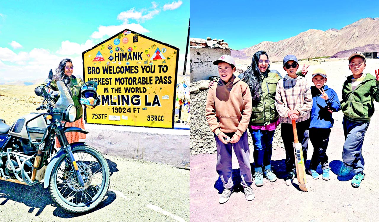 City-based woman scales world’s highest motorable pass