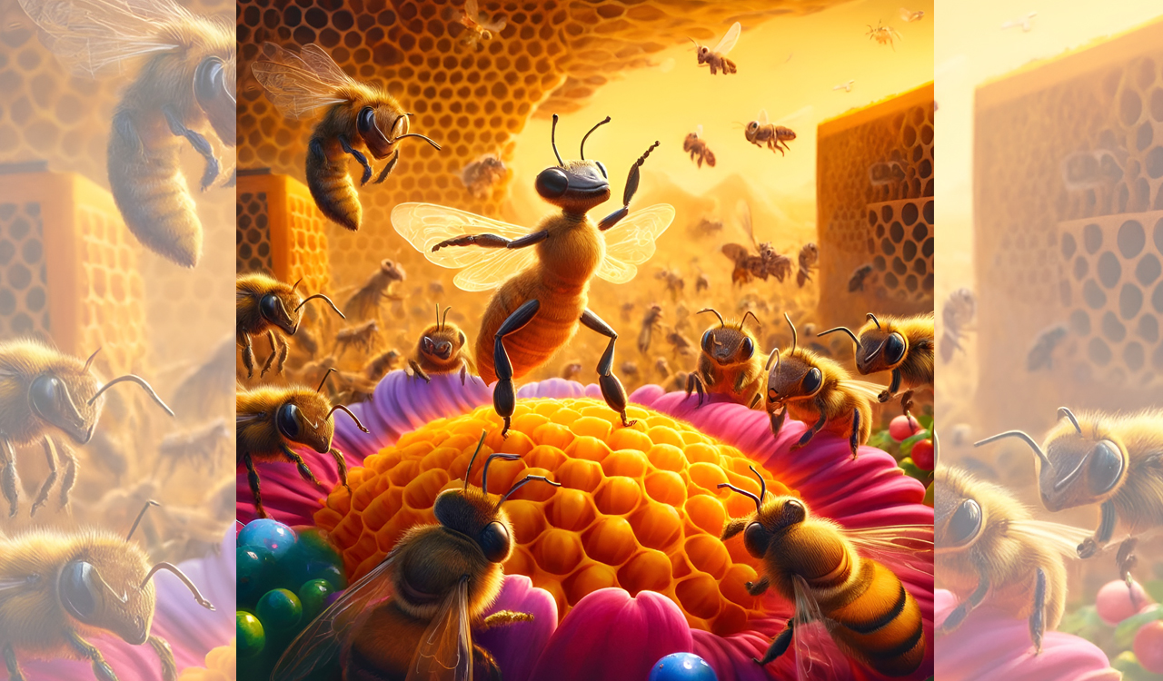 Do you know? Honeybees do a ‘waggle dance’ to communicate with other bees!