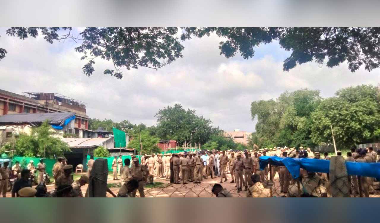 Hyderabad: TGPSC office fortified amid unemployed youth protest