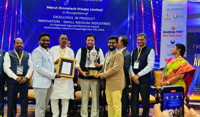 Hyderabad-based Marut Drones receives FTCCI Excellence Award for Product Innovation