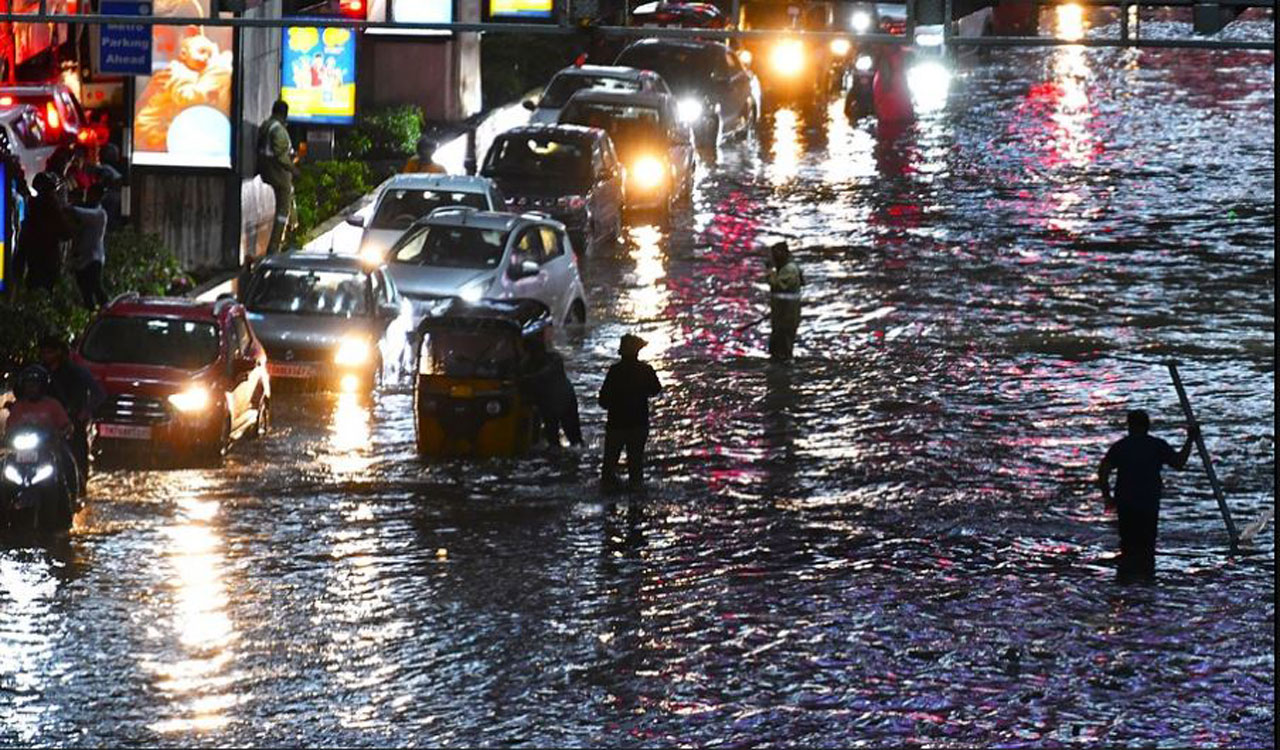 Extremely heavy rains drench Telangana overnight, more showers in store