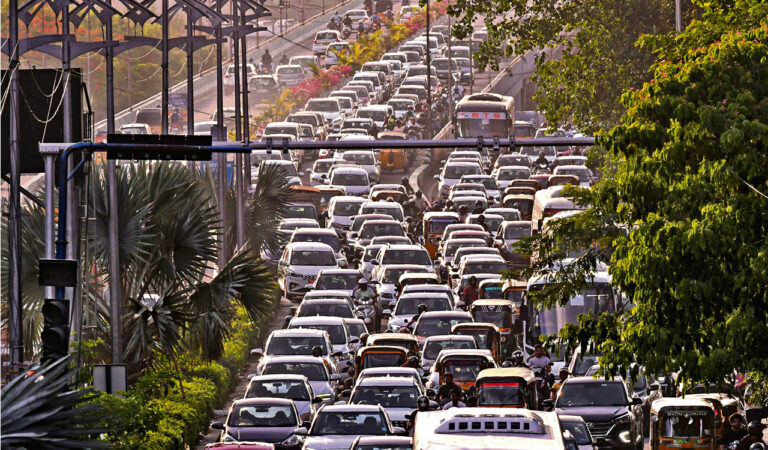Traffic-Hyderabad Traffic-Cars